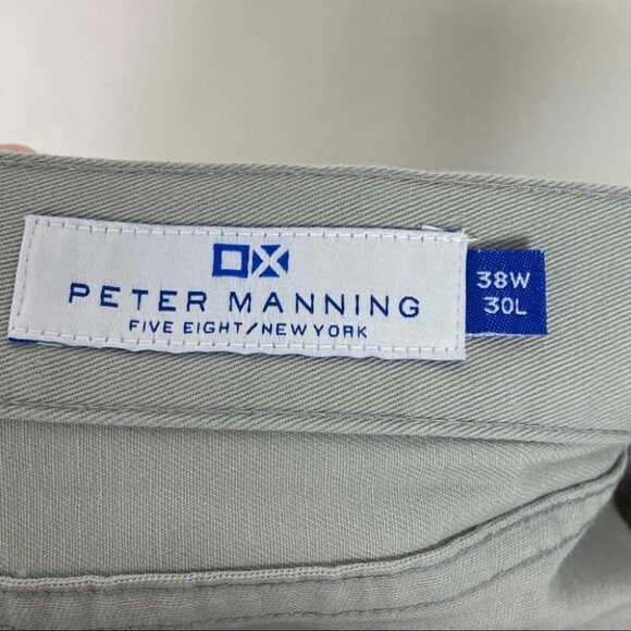 NWT Peter Manning Lightweight Chino Dress Pants Grey Size 38 by 30 New With Tags - Picture 7 of 11